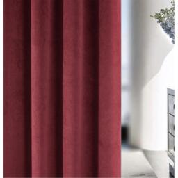 Enhanced Living Oxford Red Velvet Blackout Tape Top Curtains - thumbnail 3