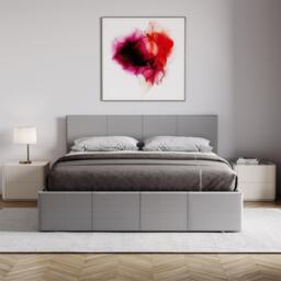Lassic Lisbon King Size Ottoman Faux Leather Bed UKFR - thumbnail 3