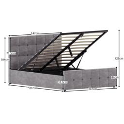 Lassic Vida Designs Valentina Double Ottoman Bed UKFR - thumbnail 2