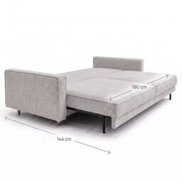 Sofa.com Axel 3 Seat Sofa Bed in Brushed Matte Weave - thumbnail 3