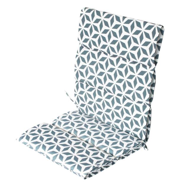 Streetwize Outdoor Geo Grey Full Length Seat Cushion Pair - image 1