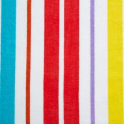 Catherine Lansfield Rainbow Stripe Cotton Beach Sun Lounger Towel - thumbnail 3