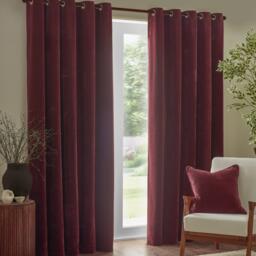 Yard Heavy Chenille Fully Lined Eyelet Curtains