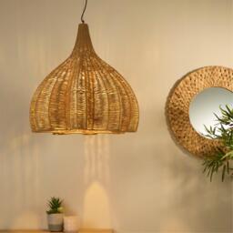 Lighting Collection Extra Large Rope Pendant - thumbnail 1