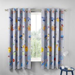Catherine Lansfield Lost In Space Fully Reversible Two Curtain Panels - thumbnail 3
