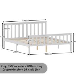 Lassic Vida Designs Milan King Size Wooden Bed, High Foot - thumbnail 2
