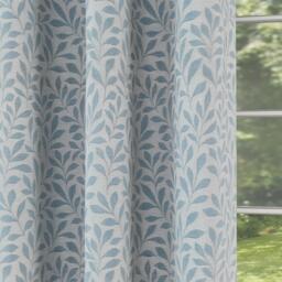 Enhanced Living Sherwood IceBlue Blackout Jacquard Eyelet Curtains - thumbnail 3