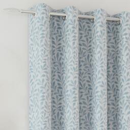 Enhanced Living Sherwood IceBlue Blackout Jacquard Eyelet Curtains - thumbnail 2