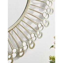 Interiors by Premier Cissell Mirrored Disc Detail Wall Mirror - thumbnail 2