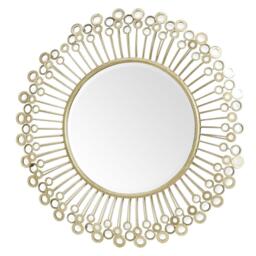Interiors by Premier Cissell Mirrored Disc Detail Wall Mirror