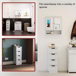 Lassic Bath Vida Priano 4 Drawer Freestanding Unit - thumbnail 8