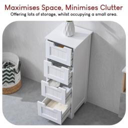 Lassic Bath Vida Priano 4 Drawer Freestanding Unit - thumbnail 5