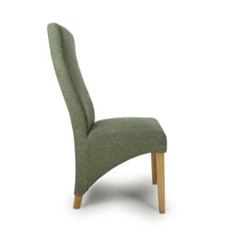 Shankar Set of 2 Baxter Weave Green Dining Chairs - thumbnail 3