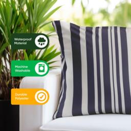 Streetwize Outdoor Blue Stripe Scatter Cushions - thumbnail 5