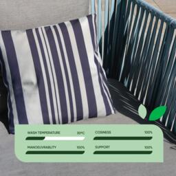 Streetwize Outdoor Blue Stripe Scatter Cushions - thumbnail 3