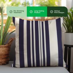 Streetwize Outdoor Blue Stripe Scatter Cushions - thumbnail 4
