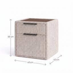 Sofa.com Cole Small Bedside Table in Brushed Matte Weave - thumbnail 2