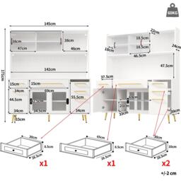 Urban Meuble Modern LED Buffet Storage Cabinet - thumbnail 6
