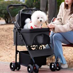 KIDKID PET Detachable Pet Stroller with Rain Cover - thumbnail 2