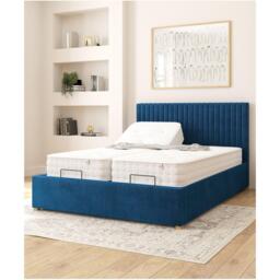 Aspire Grant Adjustable Bed Plush Velvet Fabric - thumbnail 2