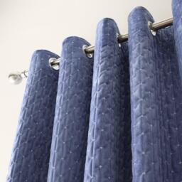 Bianca Attica Velvet Blackout Eyelet Curtains - thumbnail 3