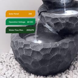 Streetwize Solar Rock/Planter Battery BackUp Water Feature - thumbnail 6