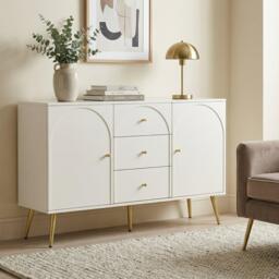 Urban Meuble Modern White Sideboard with Ample Storage