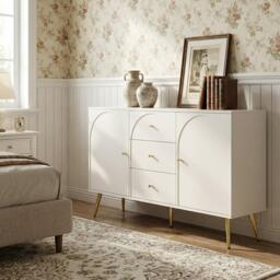 Urban Meuble Modern White Sideboard with Ample Storage - thumbnail 3