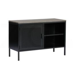 FurnitureR Metal Storage Cabinet with Shelves and Perforated Door 96.5 x 40 x 64.5 cm - thumbnail 3