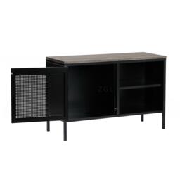 FurnitureR Metal Storage Cabinet with Shelves and Perforated Door 96.5 x 40 x 64.5 cm - thumbnail 6