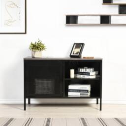 FurnitureR Metal Storage Cabinet with Shelves and Perforated Door 96.5 x 40 x 64.5 cm