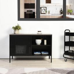FurnitureR Metal Storage Cabinet with Shelves and Perforated Door 96.5 x 40 x 64.5 cm - thumbnail 2