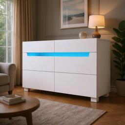 Urban Meuble Modern Sideboard White Finish