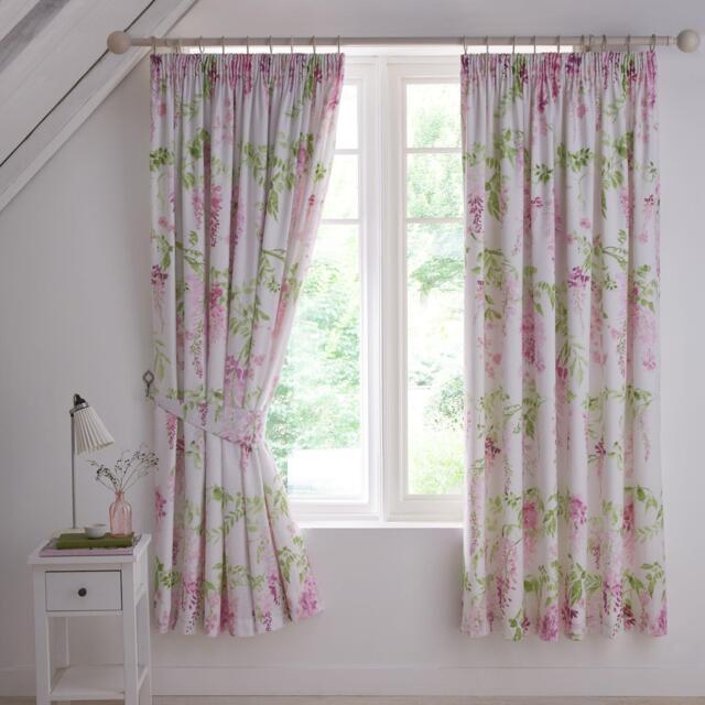 Dreams and Drapes Wisteria Pencil Pleat Curtains With Tie-Backs - image 1