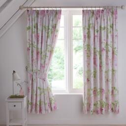 Dreams and Drapes Wisteria Pencil Pleat Curtains With Tie-Backs - thumbnail 1