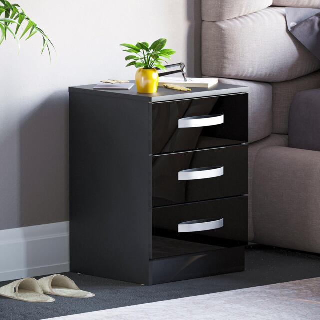 Lassic Vida Designs Hulio 3 Drawer Bedside Cabinet - image 1