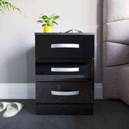 Lassic Vida Designs Hulio 3 Drawer Bedside Cabinet - thumbnail 3