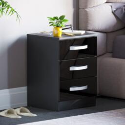 Lassic Vida Designs Hulio 3 Drawer Bedside Cabinet - thumbnail 1