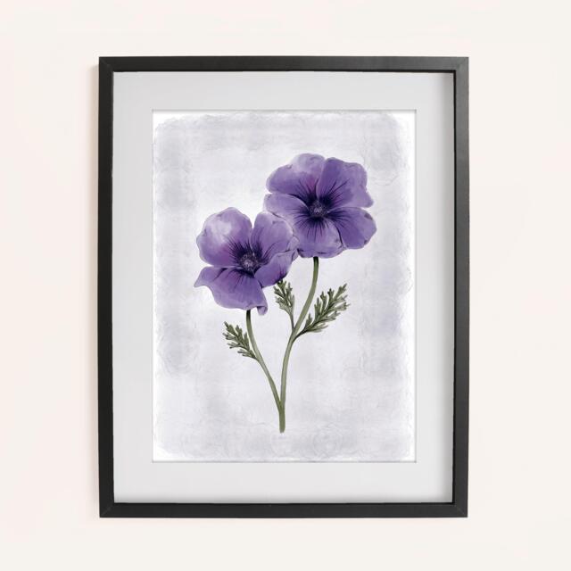 Laura Ashley Anemone Floral Print in a Black Frame - image 1