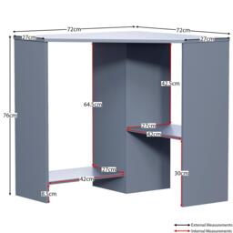 Lassic Vida Designs Hetton Corner Computer Desk - thumbnail 2