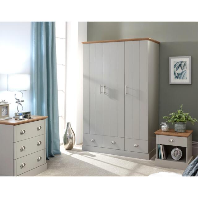 GFW Kendal 3 Door 3 Drawer Wardrobe