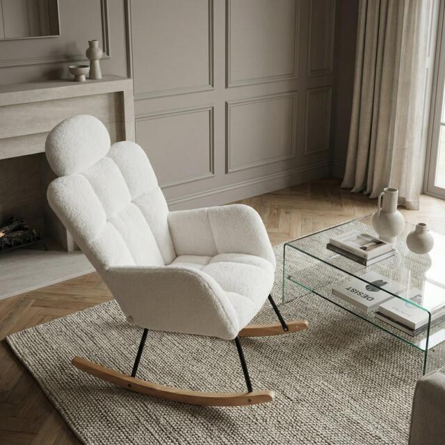 Urban Meuble Modern Rocking Chair Plush Design - image 1