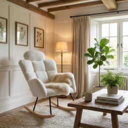 Urban Meuble Modern Rocking Chair Plush Design - thumbnail 3
