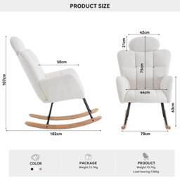 Urban Meuble Modern Rocking Chair Plush Design - thumbnail 6