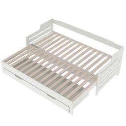 Urban Meuble White Wooden Sofa Bed with Storage Drawer - thumbnail 8