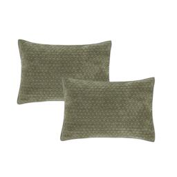 Bianca Attica Velvet Embroidered Pillow sham Pair - thumbnail 3
