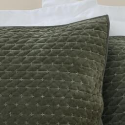 Bianca Attica Velvet Embroidered Pillow sham Pair - thumbnail 2