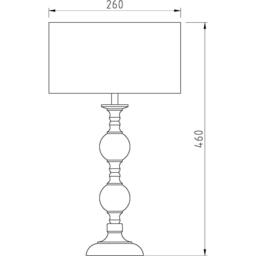 K Living Candelabra Black Metal Base Lamp with Velvet Shade - thumbnail 3