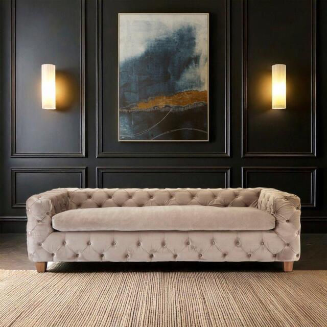Fifty Five South Ophelia 3 Seat Coffee Velvet Sofa - image 1