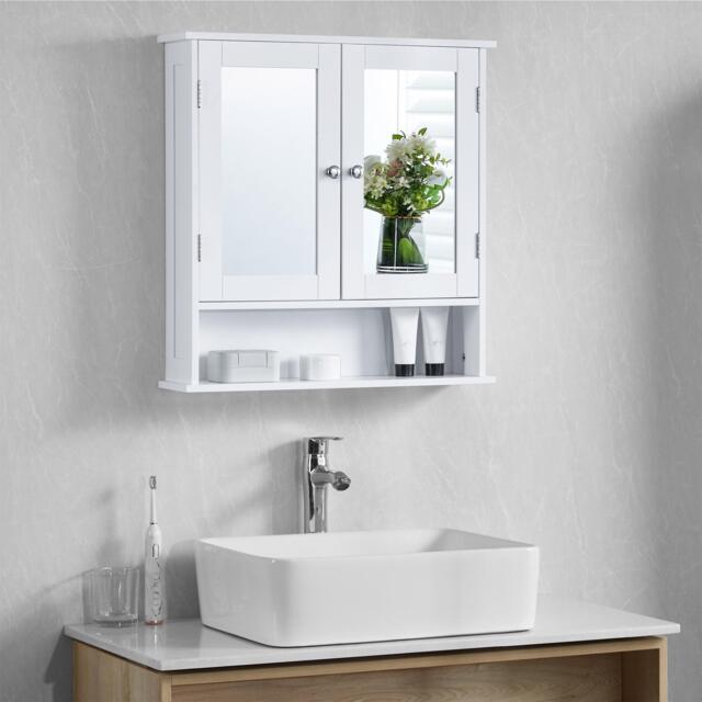 Lassic Priano 2 Door Mirrored Wall Cabinet With Shelf - image 1